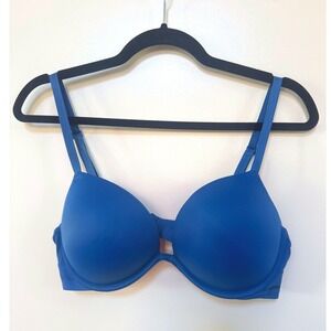 Victoria Secret PINK Wear Everywhere Push Up Bra Royal Blue 36C Underwire